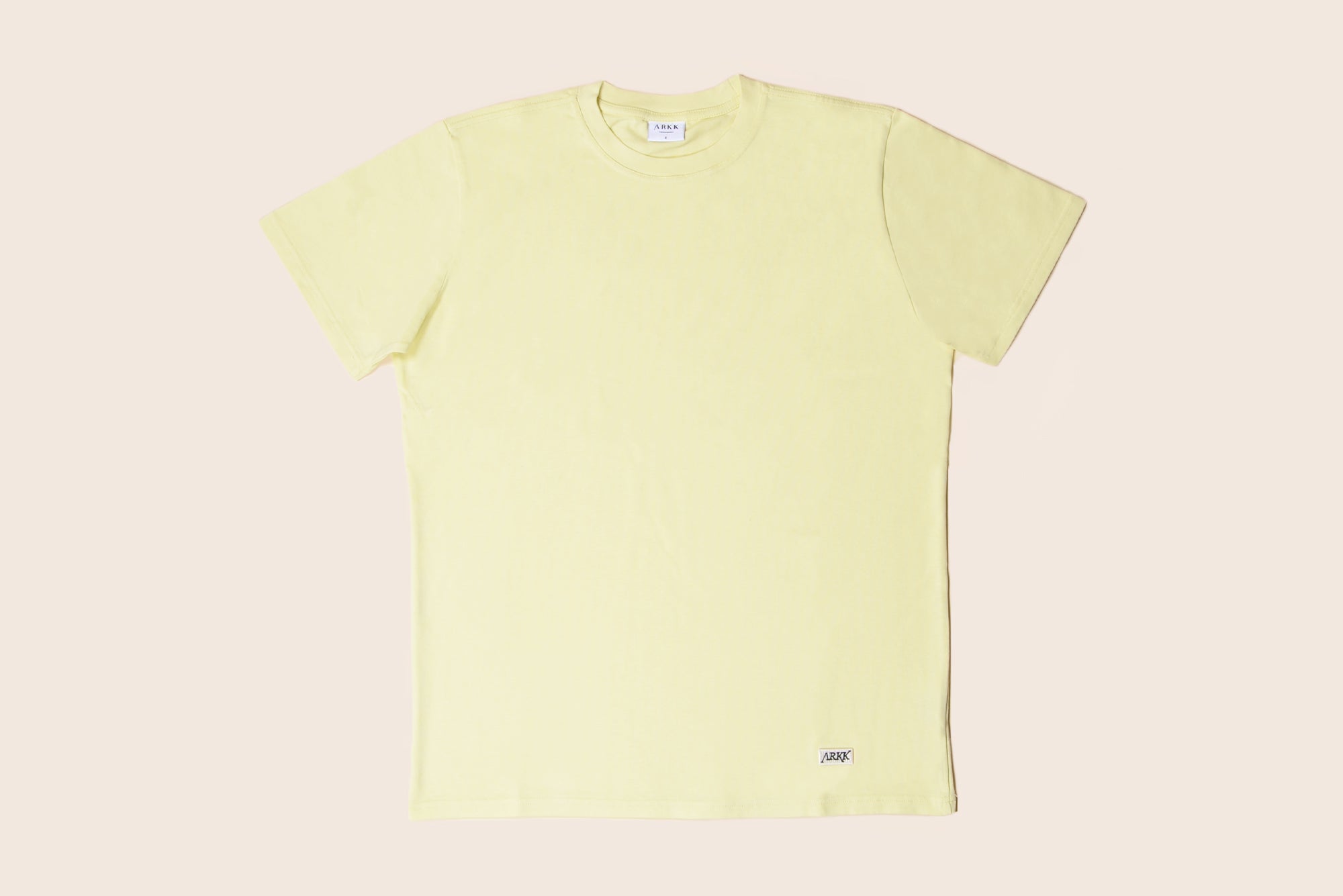 ARKK Apparel ARKK Box Logo Tee | Faded Yellow T-Shirt